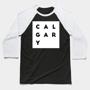 Calgary | White square, black letters | Canada Baseball T-Shirt